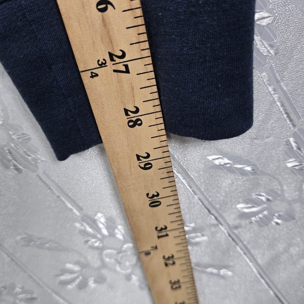 Prana Woman Navy Blue Heathered Pullover Hoodie Kangaroo Pocket Medium Outdoor - Picture 6 of 9